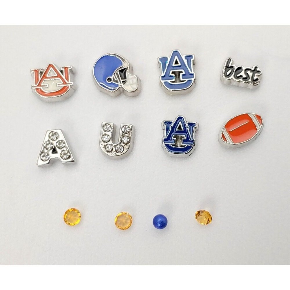 Living Locket Floating Charms: Auburn University - Set of 12 - Football